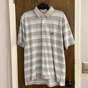 Brooks Brothers men’s polo, gray and light blue